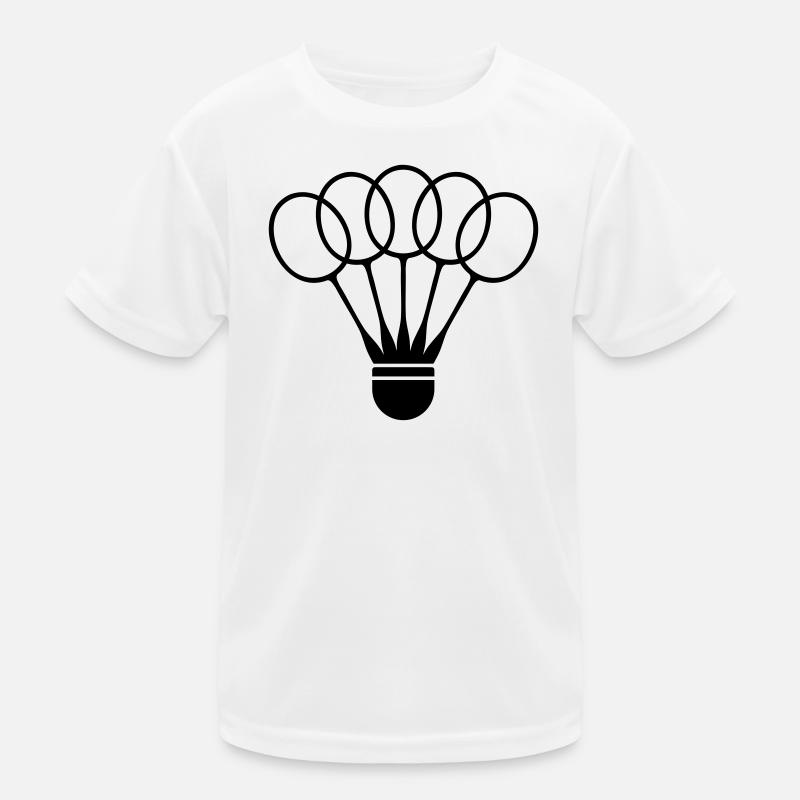Volant de badminton avec éventail de raquettes T-shirt sport Enfant