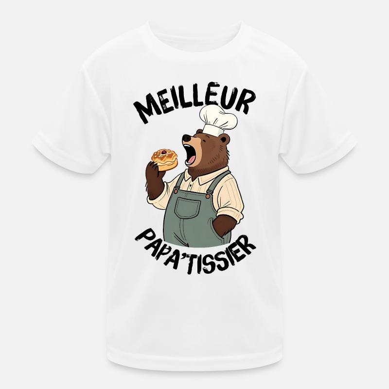Bester Konditor Papa Kinder Funktions-T-Shirt
