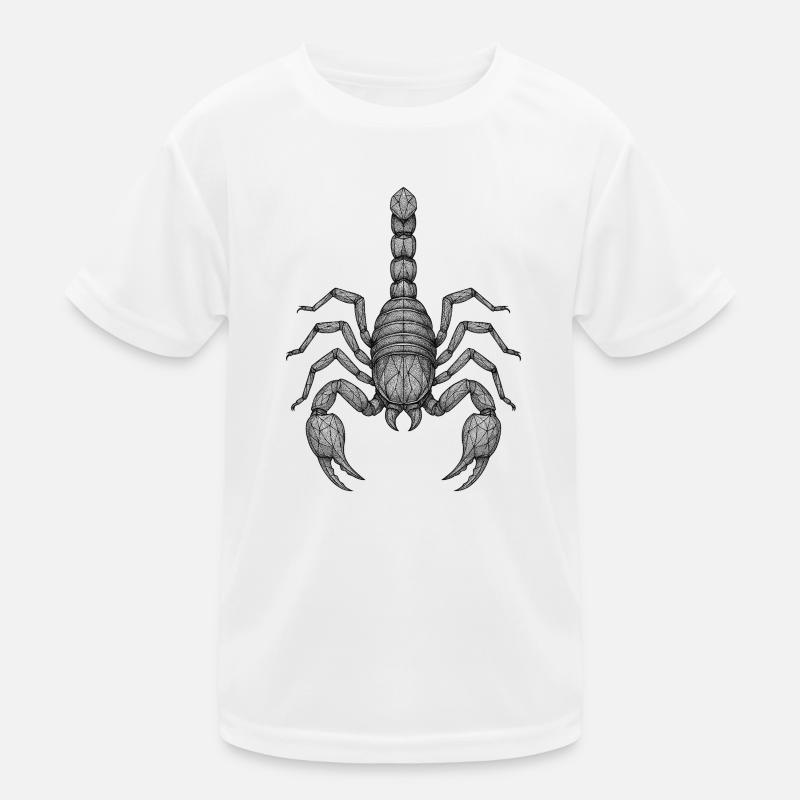 Geometric Scorpio Line Art Kids Functional T-Shirt