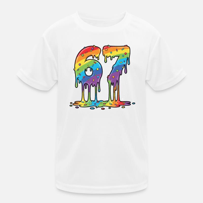 Rainbow 67 Meme-Feier Kinder Funktions-T-Shirt