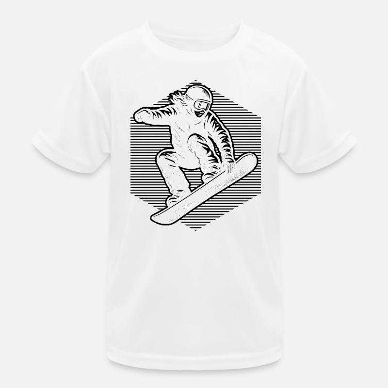 Snowboarder Design Kinder Funktions-T-Shirt