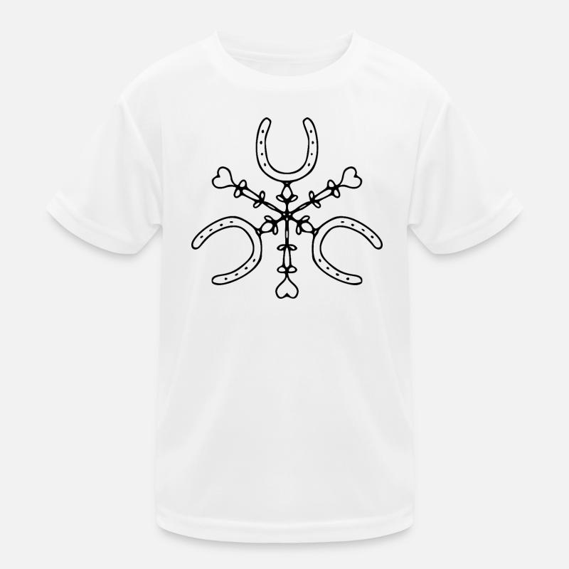 Hufeisen-Muster Kinder Funktions-T-Shirt