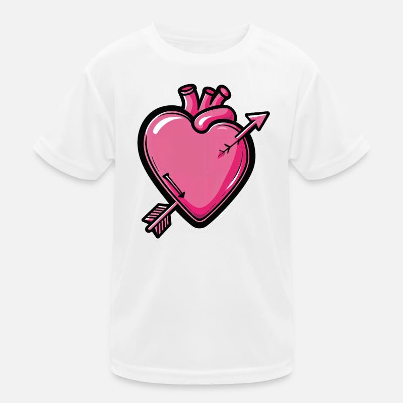 Herzpfeil Comic Pink Kinder Funktions-T-Shirt