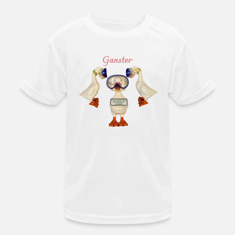 Ganster Goose Arrested Kids Functional T-Shirt