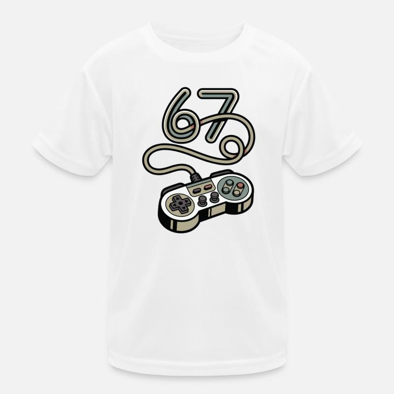 Retro Neon Controller Art 67 Kinder Funktions-T-Shirt