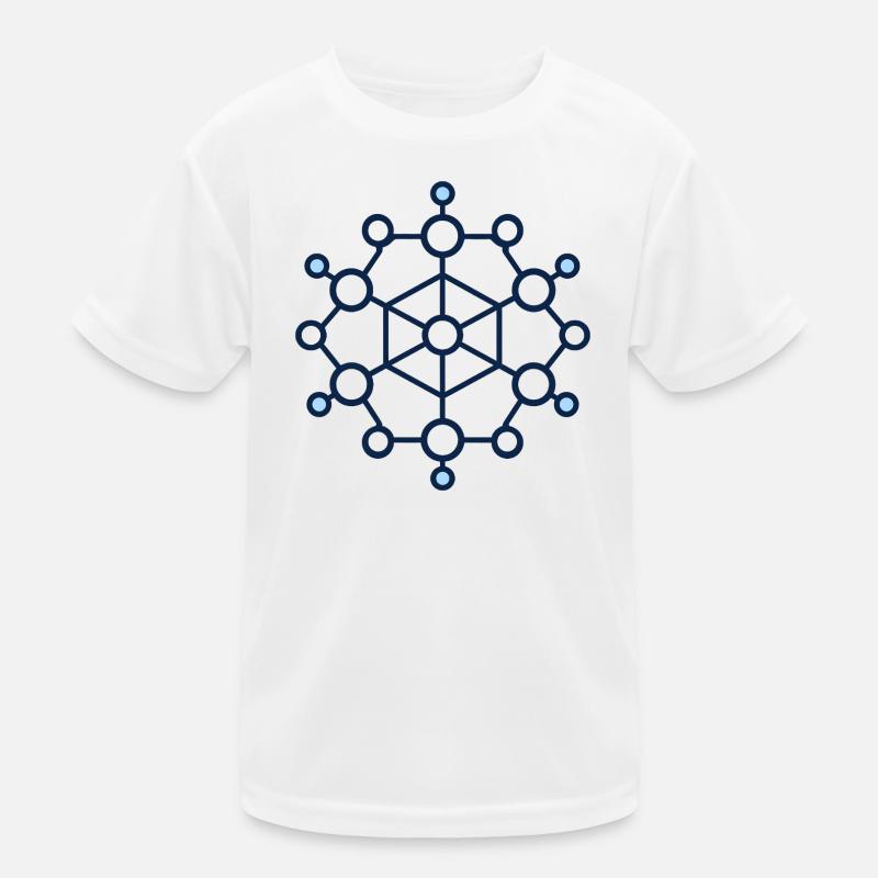 Geometric Node Network Kids Functional T-Shirt