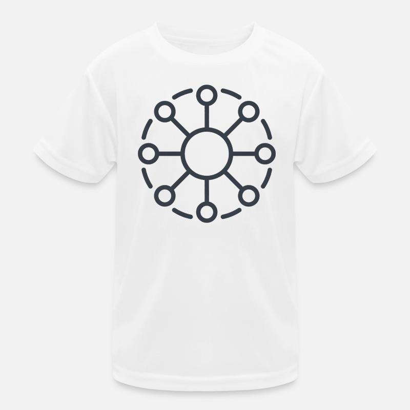 Central Network Core Pattern Kids Functional T-Shirt