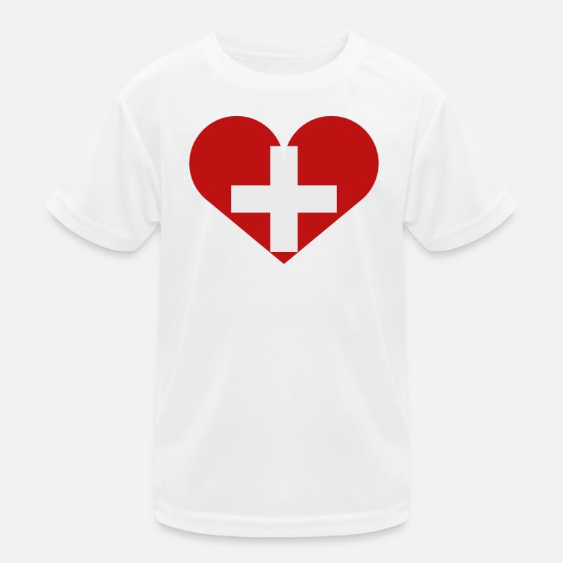 Schweizer Flagge Kinder Funktions-T-Shirt