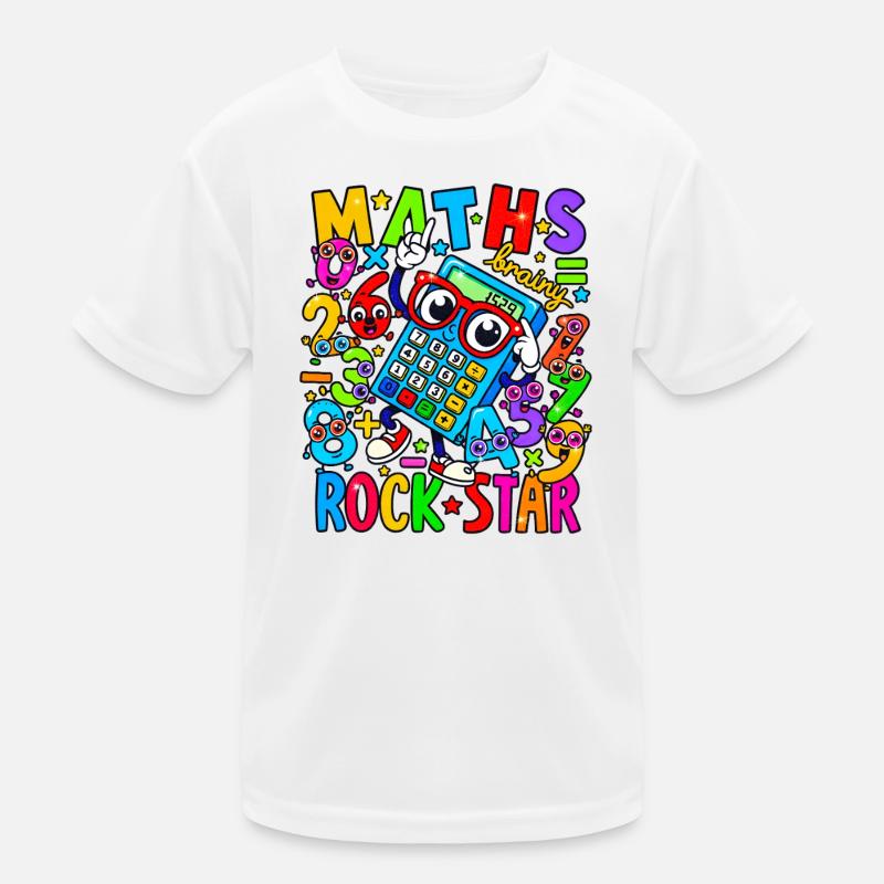 Math Rock Star Rechner Neon Kinder Funktions-T-Shirt