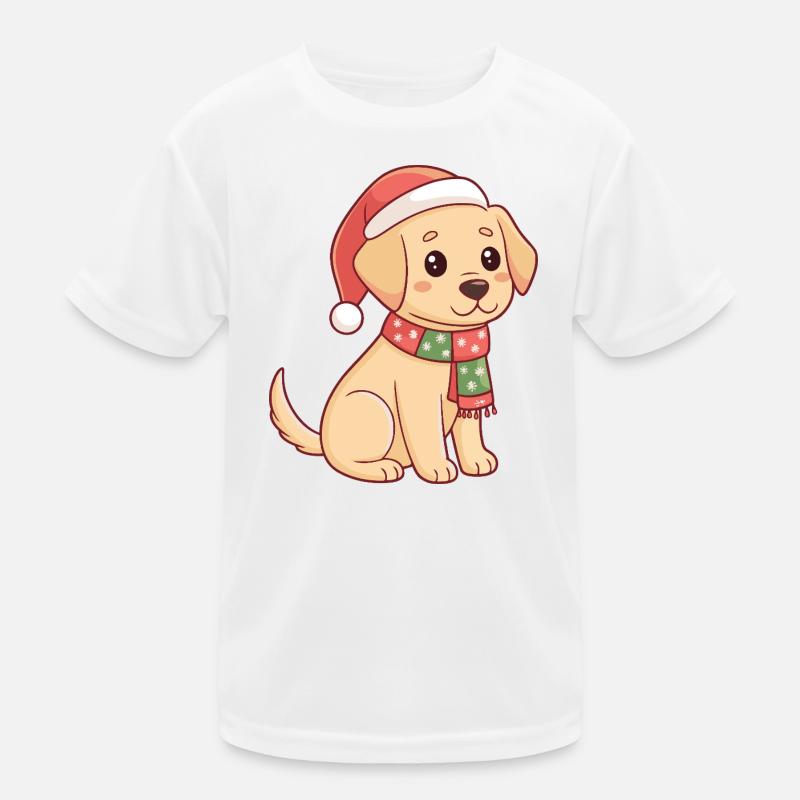 Welpen-Weihnachtsglanz Kinder Funktions-T-Shirt