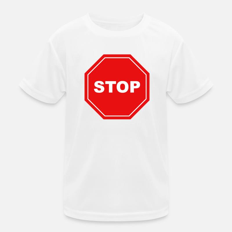 Stoppschild Kinder Funktions-T-Shirt