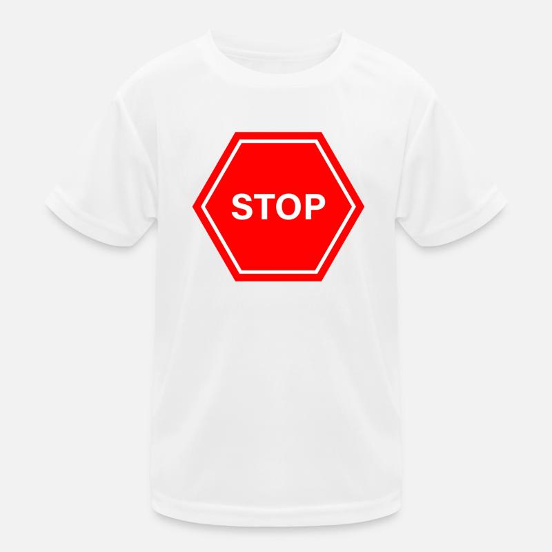 Stoppschild Kinder Funktions-T-Shirt