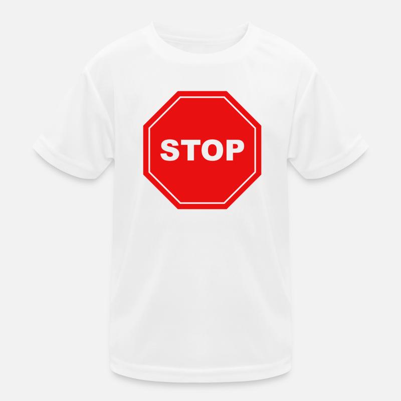Stoppschild Kinder Funktions-T-Shirt