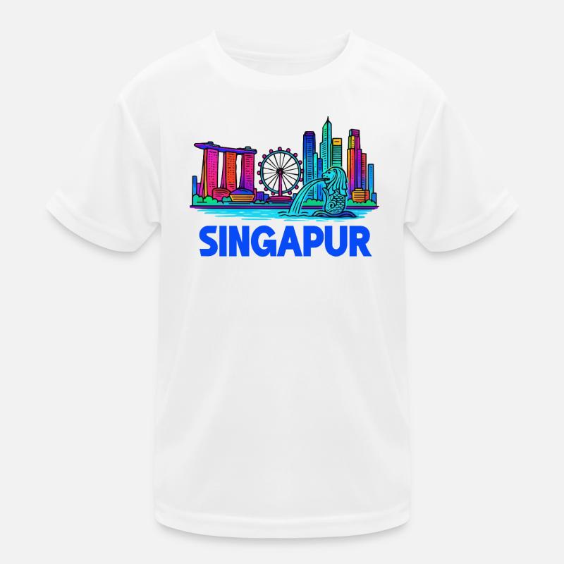 Skyline de Singapour T-shirt sport Enfant