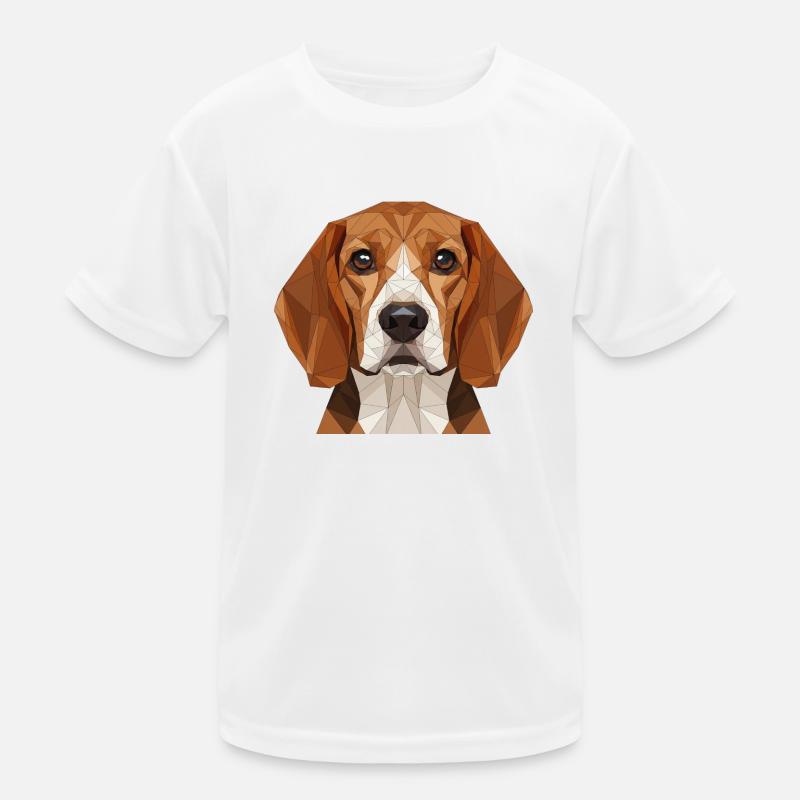 Polygon Beagle Porträt Kinder Funktions-T-Shirt