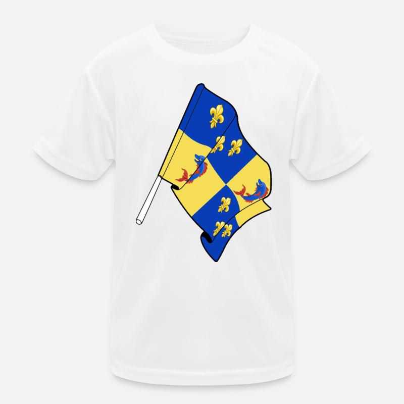 Dauphiné-Flagge Kinder Funktions-T-Shirt