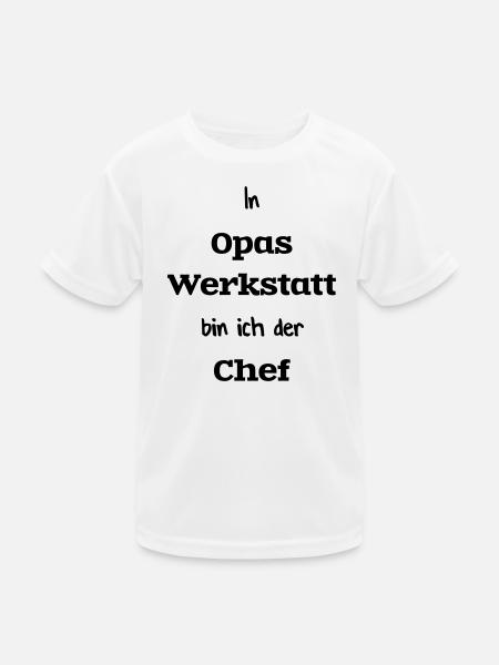 In grandpa's workshop - Kids Functional T-Shirt - white - Front