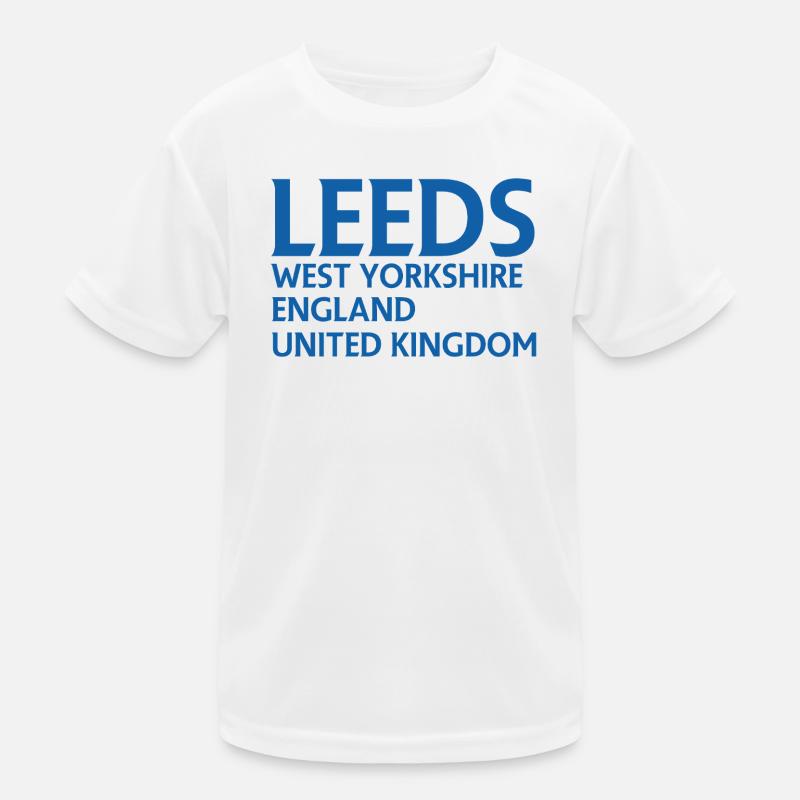 Leeds – England Lyrics Design Kids Functional T-Shirt