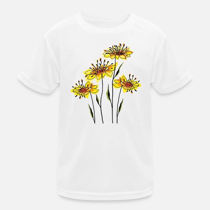 Blumen Kinder Funktions-T-Shirt