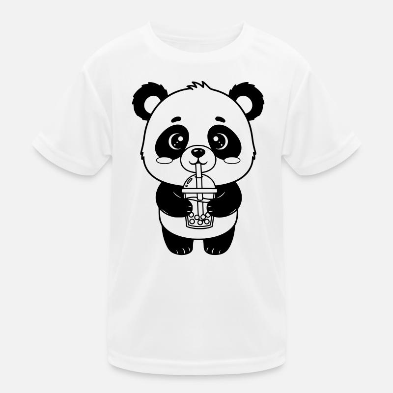 Panda avec un verre à boire T-shirt sport Enfant