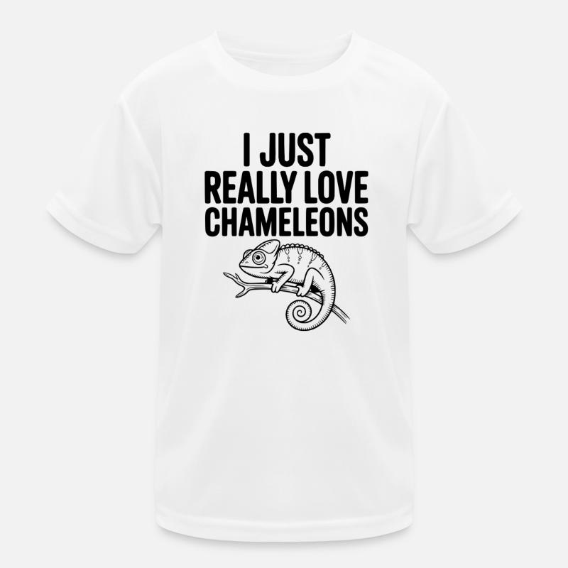Ich liebe Chamäleons einfach. Kinder Funktions-T-Shirt