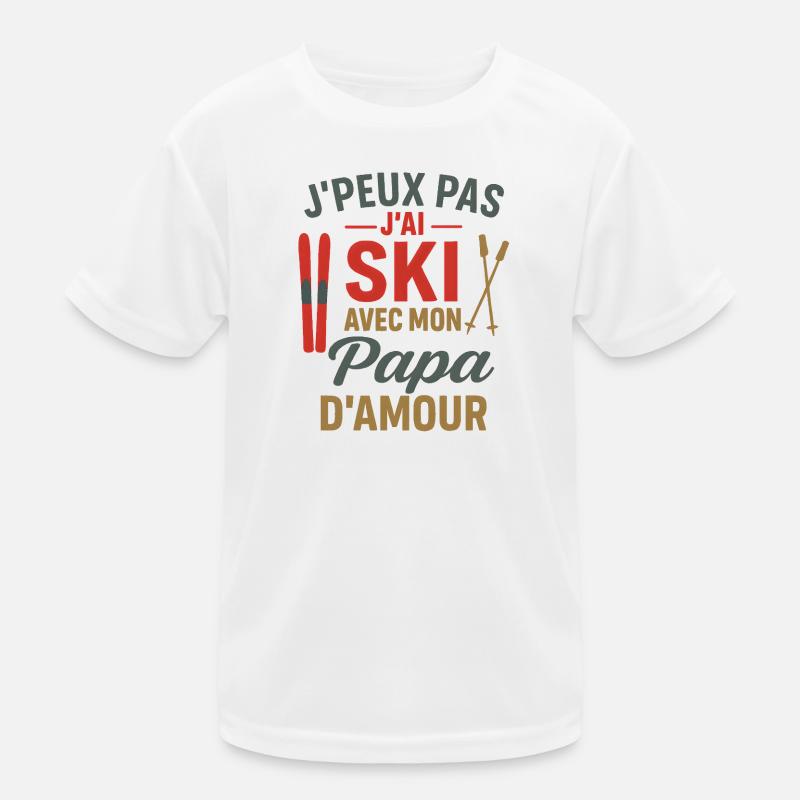 J'peux pas j'ai ski avec papa T-shirt sport Enfant