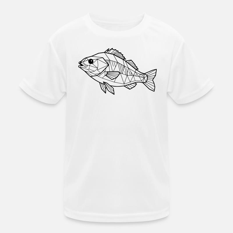 Geometric Perch Low Poly - Kids Functional T-Shirt - white