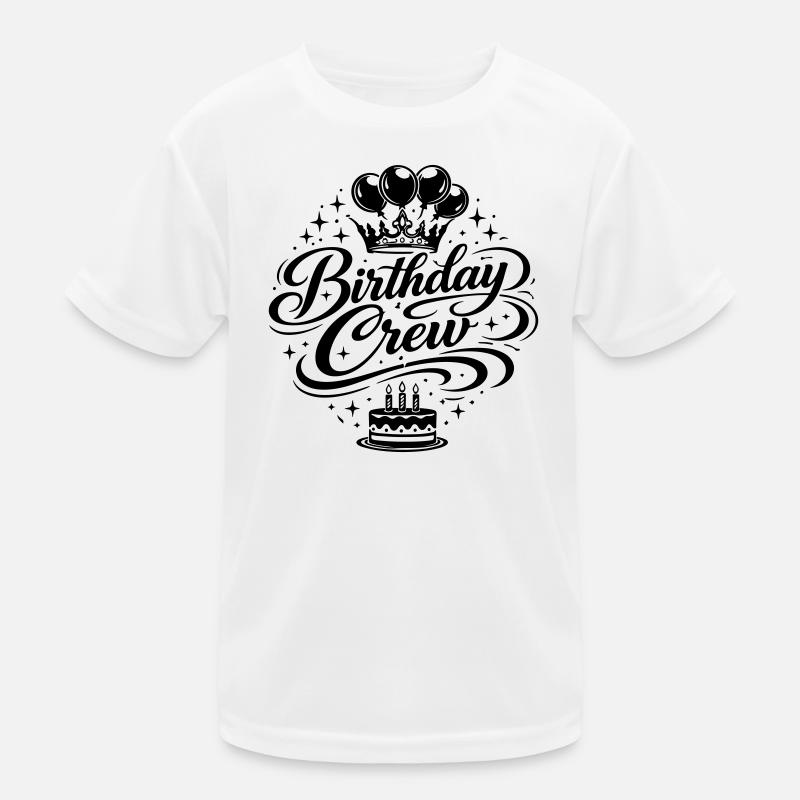 Birthday Crew Celebration Kids Functional T-Shirt