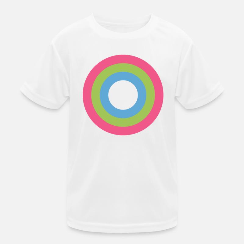  Concentric Ring Palette LGBTQ polysexual Kids Functional T-Shirt