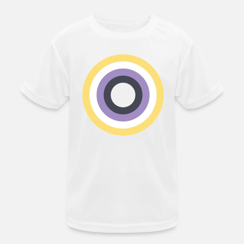 Concentric Ring Palette LGBTQ Non Binary Kids Functional T-Shirt