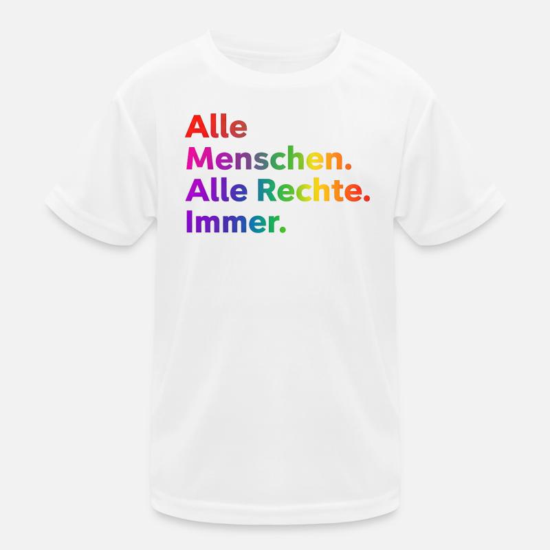 All People All Rights Always Statement Kids Functional T-Shirt