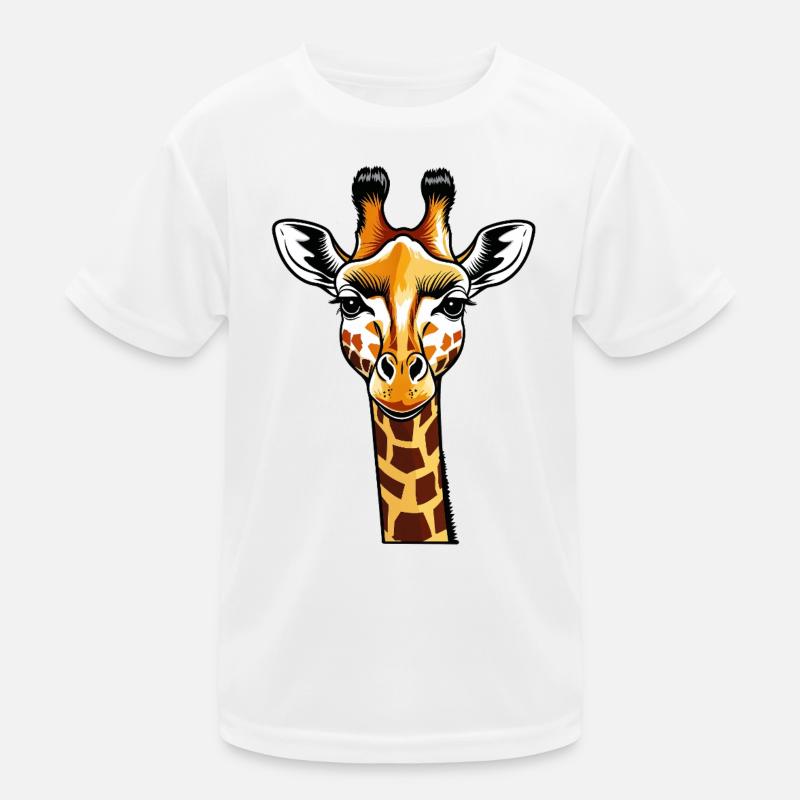 Giraffe head in pop art style Kids Functional T-Shirt