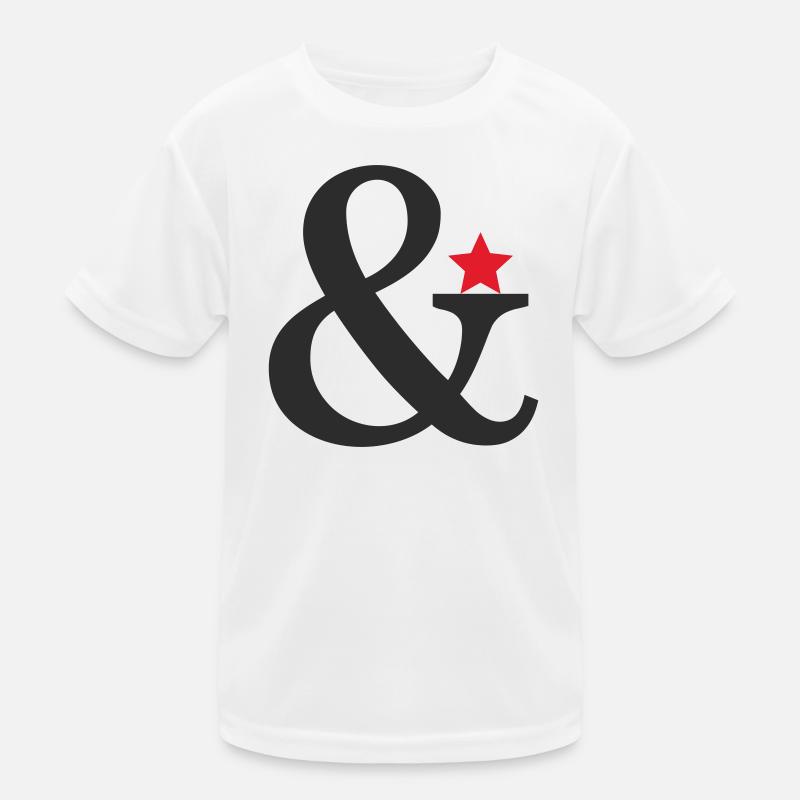 Ampersand with red star accent Kids Functional T-Shirt