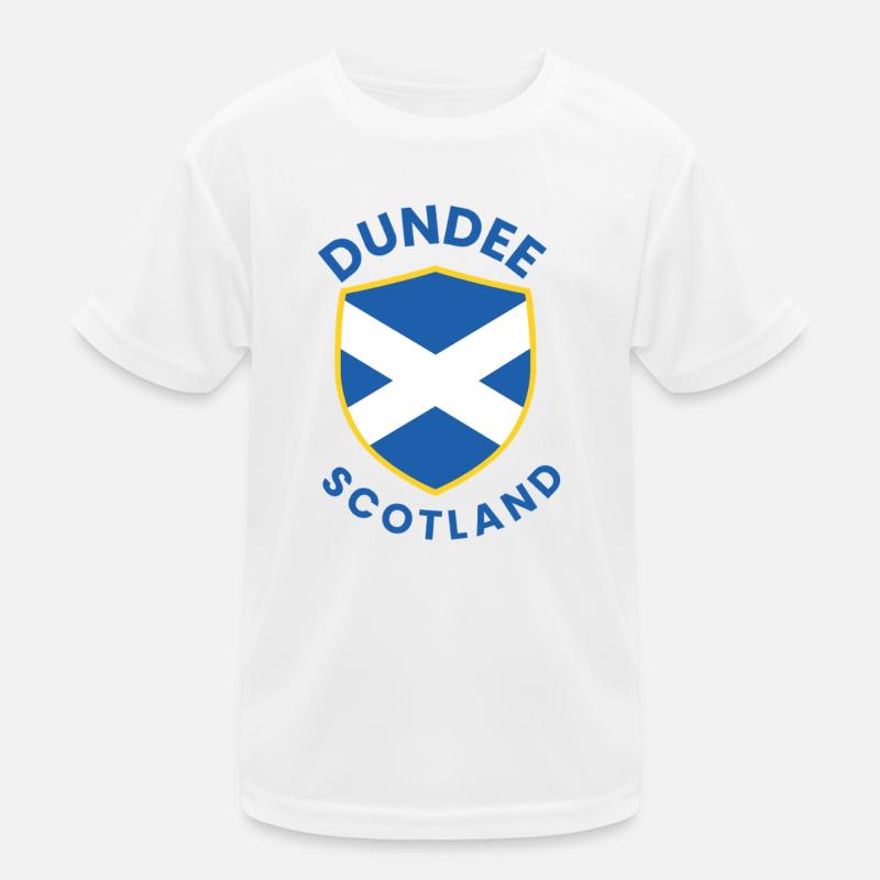 Dundee Shield Saltire Wappen Kinder Funktions-T-Shirt