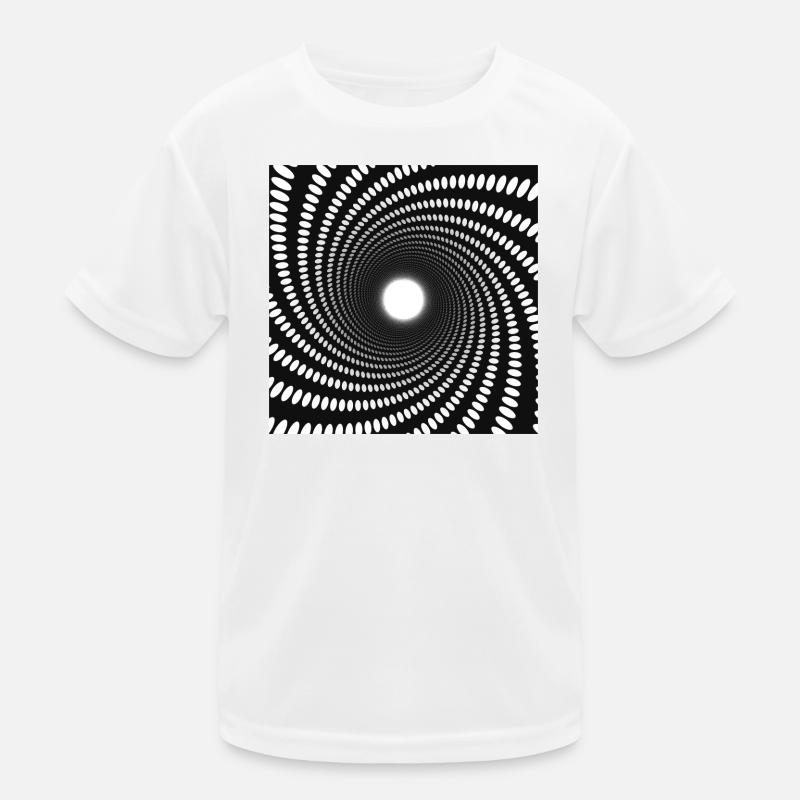 Vortex en spirale à points hypnotiques T-shirt sport Enfant