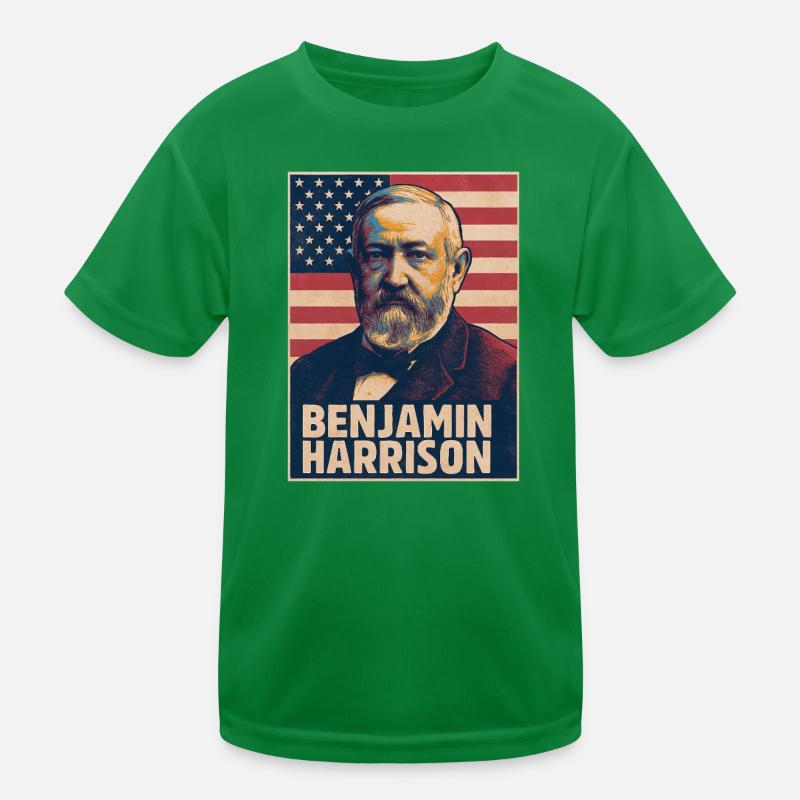 Benjamin Harrison, USA Kids Functional T-Shirt