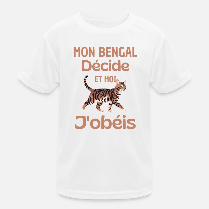 My Bengal decides, I obey Kids Functional T-Shirt