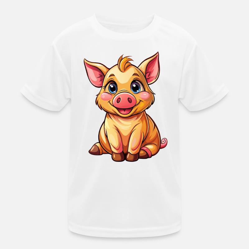 Sitting pig Kids Functional T-Shirt