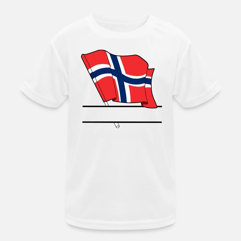 Norway Flag – Custom Text Kids Functional T-Shirt