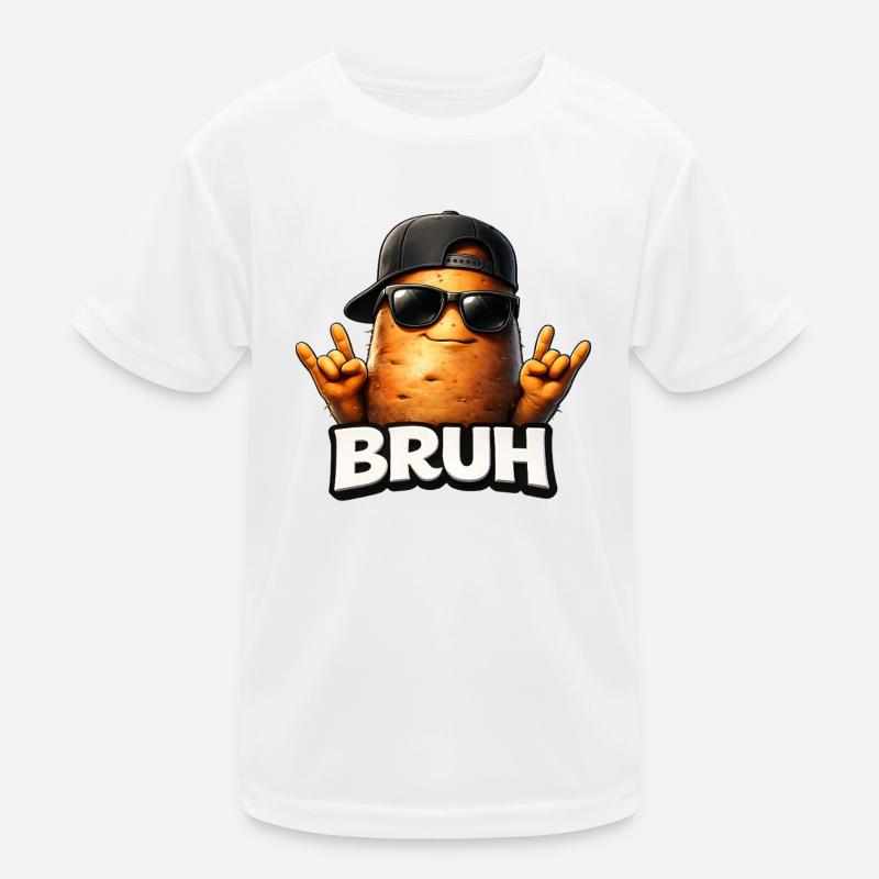 BRUH Potato Rockheld Kids Functional T-Shirt
