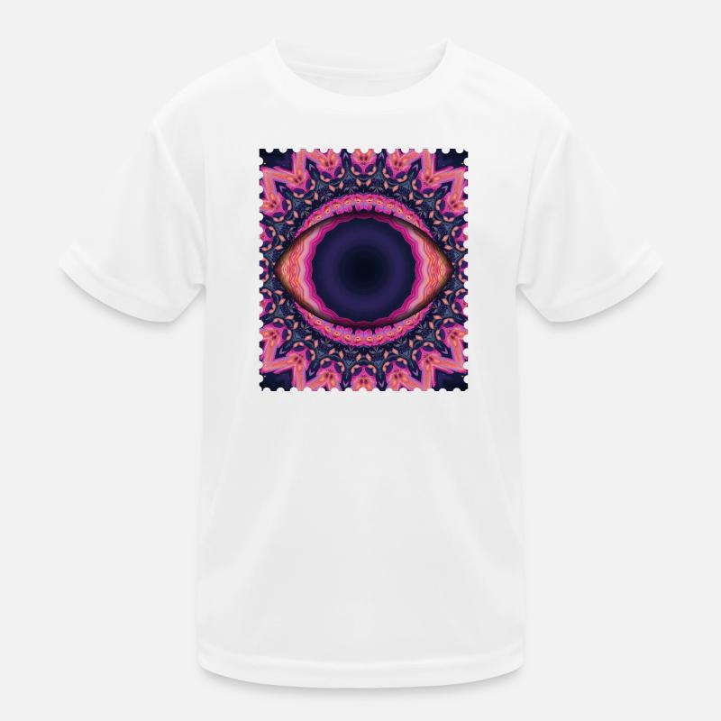 Psychedelisches Augenmandala Kinder Funktions-T-Shirt