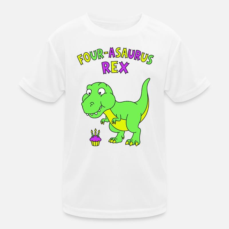 4e anniversaire du Quatre-Asaurus Rex T-shirt sport Enfant