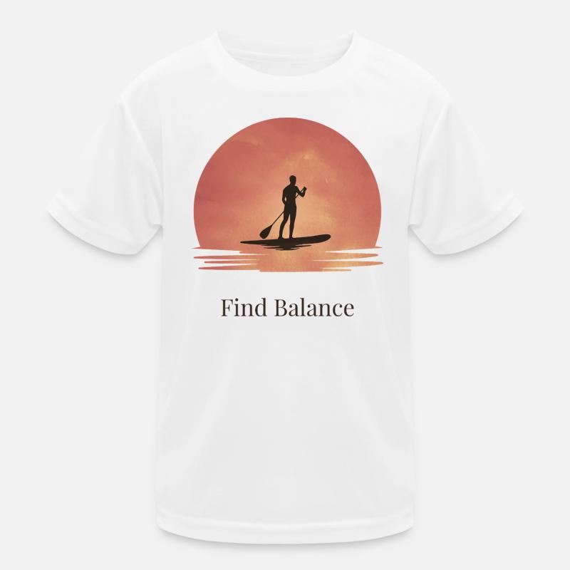 Sunset SUP – Ruhe auf dem Wasser Kinder Funktions-T-Shirt