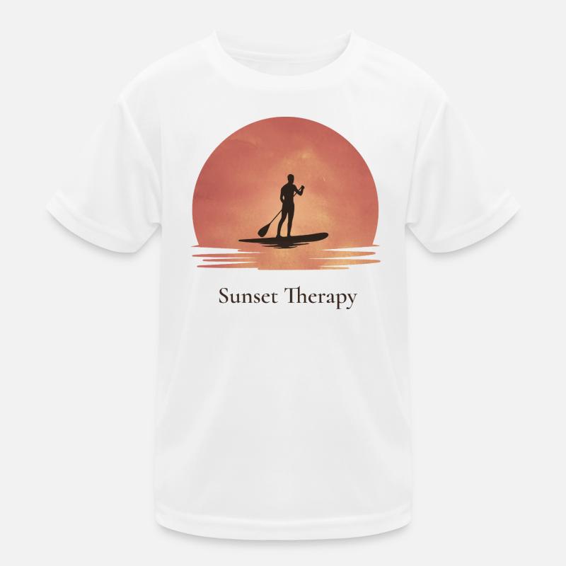 Sunset Therapy – Tranquility by the water Kids Functional T-Shirt