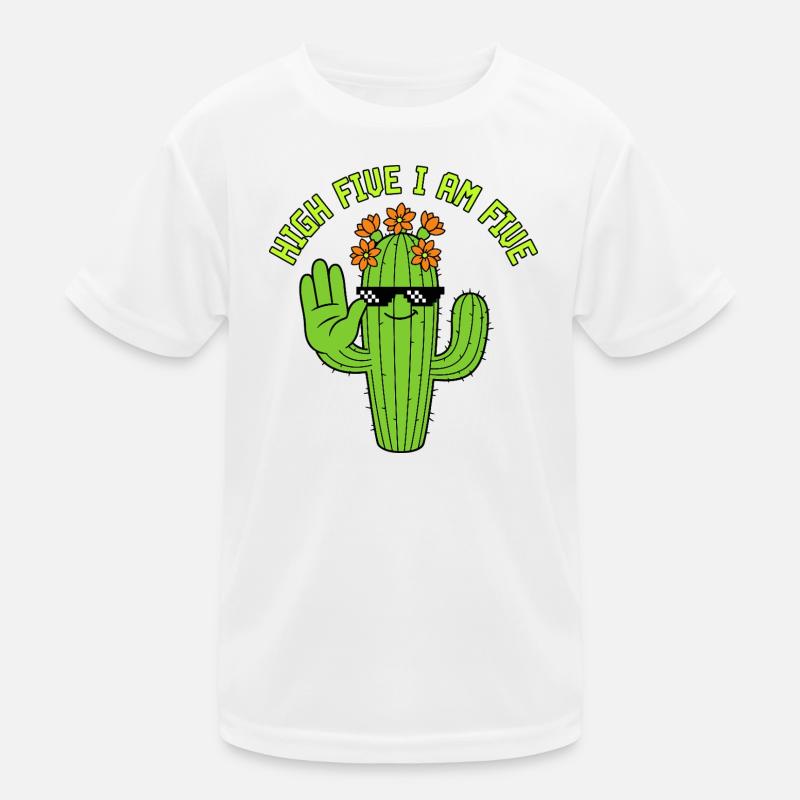 High Five Cactus 5e anniversaire T-shirt sport Enfant