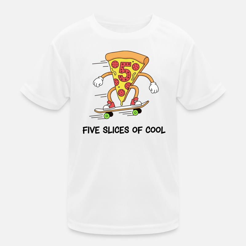 Cinq tranches de patineur de pizza cool T-shirt sport Enfant