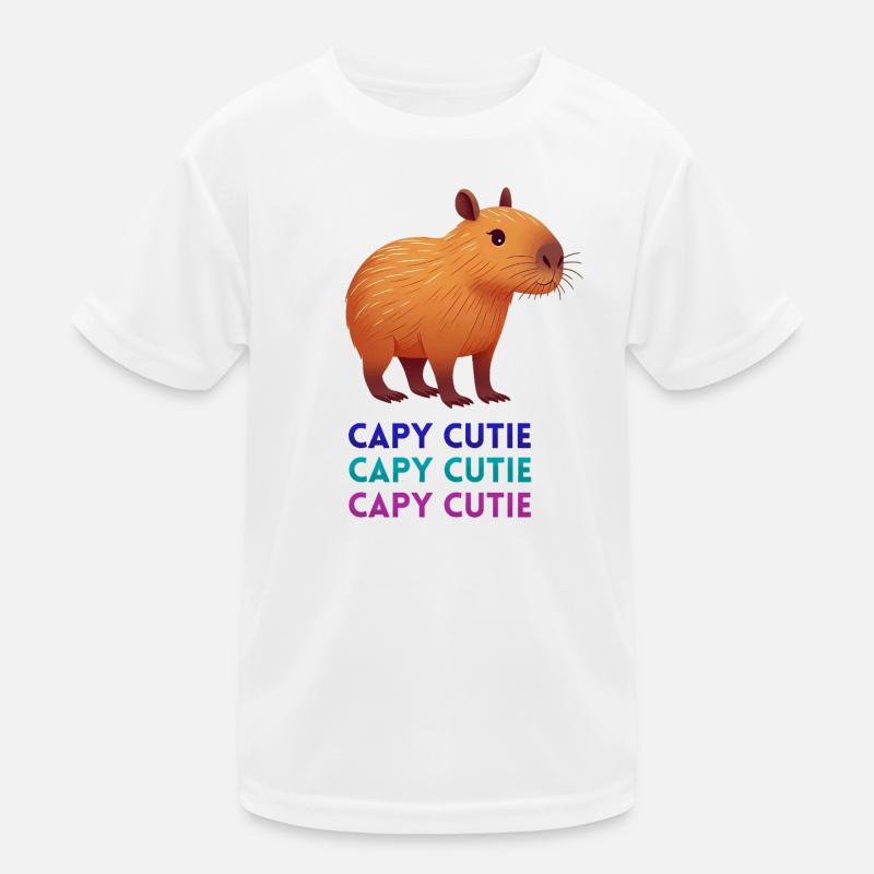 Charming Capybara Kids Functional T-Shirt