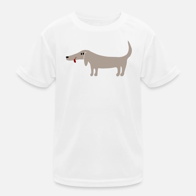 Dackel Kinder Funktions-T-Shirt