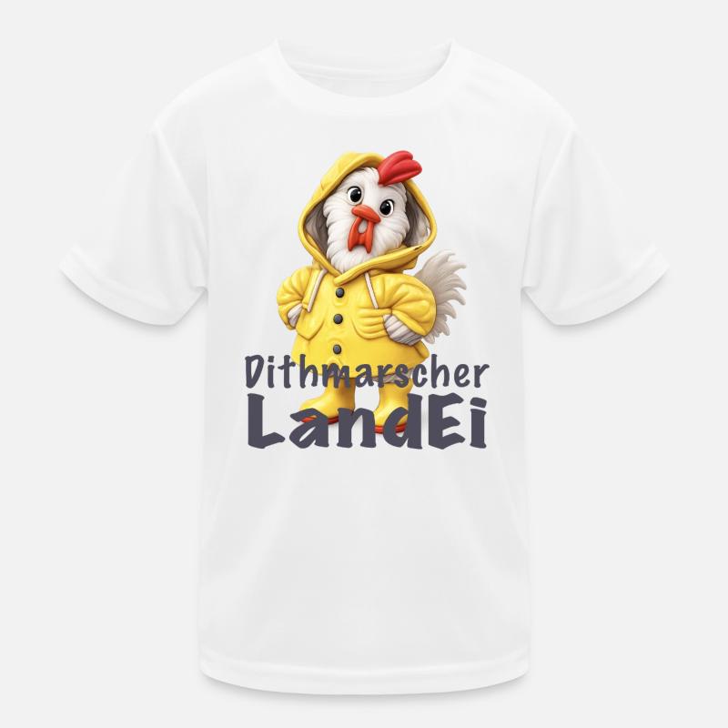 Dithmarscher Landei Regenmantel Kinder Funktions-T-Shirt