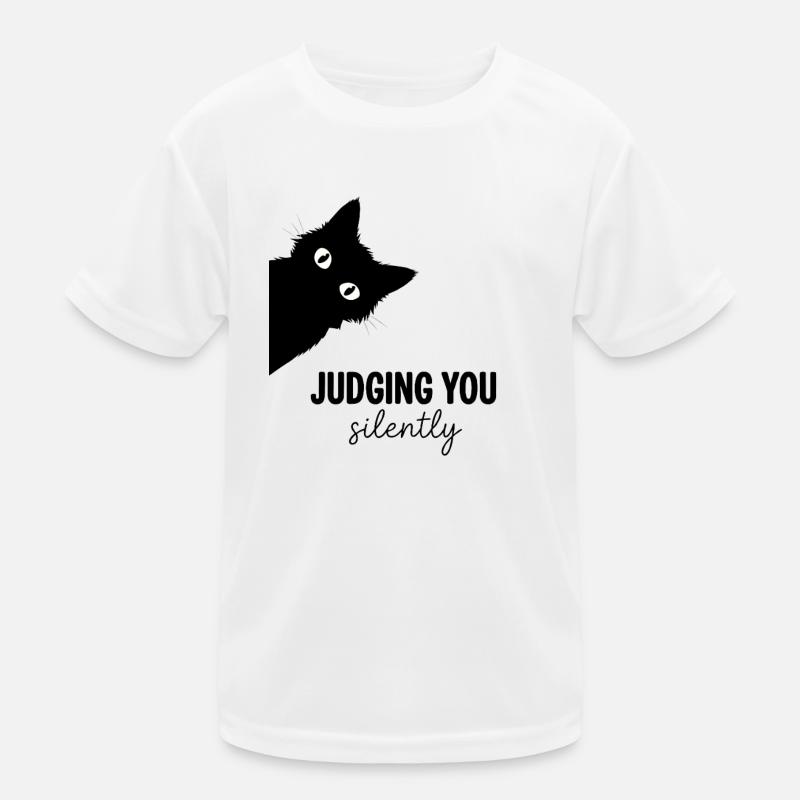 Te juger en silence fixe les yeux de chat T-shirt sport Enfant